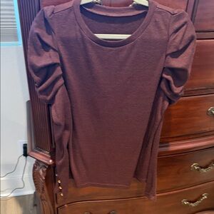 SHEIN Brown Puff Sleeve Sweater